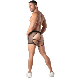 Thong of the brand TOF PARIS - Tof Paris Mesh thong with chaps-inspired string - Ref : TOF319N