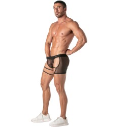 Thong of the brand TOF PARIS - Tof Paris Mesh thong with chaps-inspired string - Ref : TOF319N