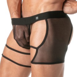 Thong of the brand TOF PARIS - Tof Paris Mesh thong with chaps-inspired string - Ref : TOF319N