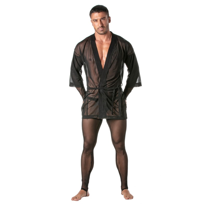 Peignoir Femme Voile Transparent – Taille 40/42 – Couleur Brique – Sans Marque