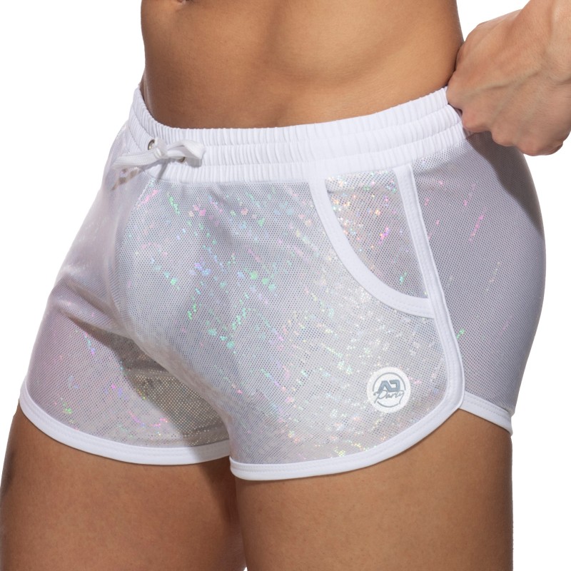 Sportwear de la marque AD FÉTISH - Short Glitter - blanc - Ref : ADF186 C01