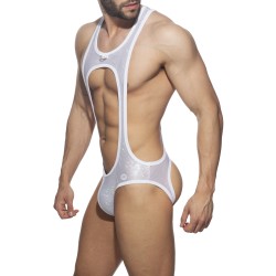 Body de la marque AD FÉTISH - Body Glitter bottomless - blanc - Ref : ADF189 C01