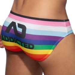 Slip de bain de la marque ADDICTED - Slip de bain Rainbow Inclusive - Ref : ADS323 C01