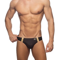 Badeschein der Marke ADDICTED - Badehose Goldene Schlange - braun - Ref : ADS319 C13