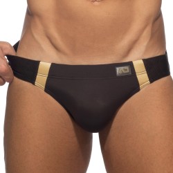 Badeschein der Marke ADDICTED - Badehose Goldene Schlange - braun - Ref : ADS319 C13