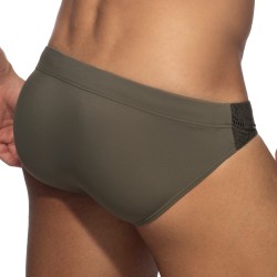 Badeschein der Marke ADDICTED - Badehose Goldene Schlange - khaki - Ref : ADS319 C12