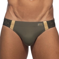 Slip de bain de la marque ADDICTED - Slip de bain Golden snake - kaki - Ref : ADS319 C12