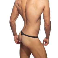 Bath Brief of the brand ADDICTED - Swim thong Golden Snake - brown - Ref : ADS320 C13