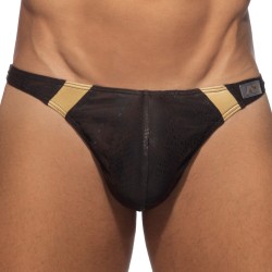 Bath Brief of the brand ADDICTED - Swim thong Golden Snake - brown - Ref : ADS320 C13