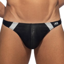 Bath Brief of the brand ADDICTED - Swim thong Golden Snake - black - Ref : ADS320 C10