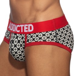 Slip de la marca ADDICTED - Calzoncillo geométrico - negro - Ref : AD1205 C10