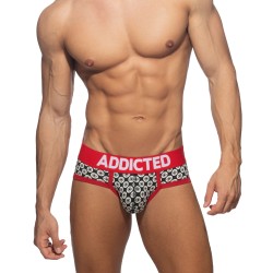 Slip de la marca ADDICTED - Calzoncillo geométrico - negro - Ref : AD1205 C10