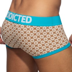 Pantaloncini boxer, Shorty del marchio ADDICTED - Tronco geometrico - beige - Ref : AD1206 C28