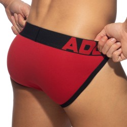 Slip de la marca ADDICTED - Bikini Abierto Mosca Algodón - Negro - Ref : AD1204 C10