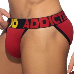 Slip de la marca ADDICTED - Bikini Abierto Mosca Algodón - Negro - Ref : AD1204 C10