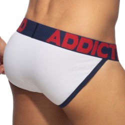 Slip de la marca ADDICTED - Bikini Abierto Mosca Algodón - Azul marino - Ref : AD1204 C09