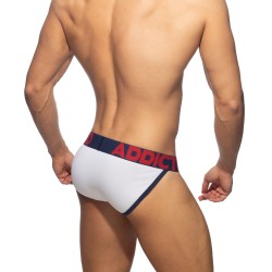 Slip, Tanga de la marque ADDICTED - Bikini Ouvert Fly Cotton - marine - Ref : AD1204 C09