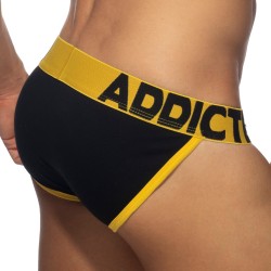 Slip, Tanga de la marque ADDICTED - Bikini Ouvert Fly Cotton - jaune - Ref : AD1204 C03