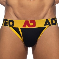 Slip, Tanga de la marque ADDICTED - Bikini Ouvert Fly Cotton - jaune - Ref : AD1204 C03