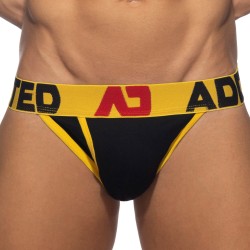 Slip de la marca ADDICTED - Bikini Abierto Mosca Algodón - amarillo - Ref : AD1204 C03