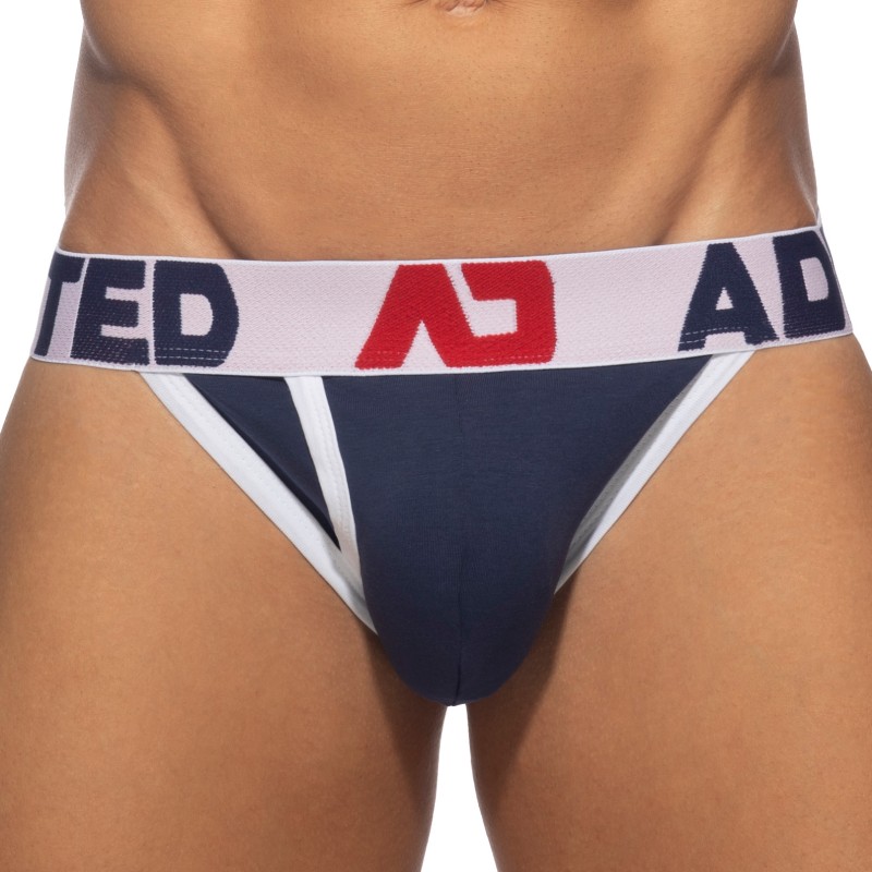 Slip, Tanga de la marque ADDICTED - Bikini Ouvert Fly Cotton - blanc - Ref : AD1204 C01