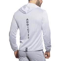 Jacket of the brand ADDICTED - Loop-mesh - white hooded jacket - Ref : AD1214 C01