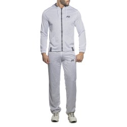 Veste de la marque ADDICTED - Veste à capuche loop-mesh - blanc - Ref : AD1214 C01