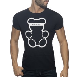 Mangas cortas de la marca ADDICTED - Camiseta Bear Cuello Redondo - Negro - Ref : AD424 C10