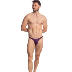 Thong of the brand L HOMME INVISIBLE - Héliotrope - Ultra string bikini - Ref : UW26 LIO J12