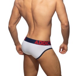 Slip, Tanga de la marque ADDICTED - Slip ouvert Fly cotton - marine - Ref : AD1202 C09