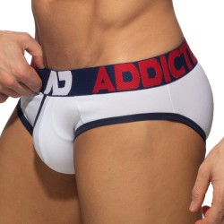 Slip, Tanga de la marque ADDICTED - Slip ouvert Fly cotton - marine - Ref : AD1202 C09