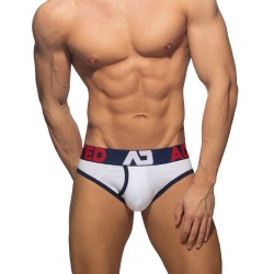 Slip, Tanga de la marque ADDICTED - Slip ouvert Fly cotton - marine - Ref : AD1202 C09