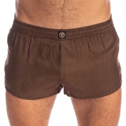 Short de la marque L HOMME INVISIBLE - Golden Boy - Weensy Split Shorts - Ref : SP06 GBOY19