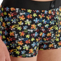 Shorts Boxer, Shorty de la marca HOM - Boxer Puzzled Love HOM x Vincent Bardou edición limitada - Ref : 402792 P023