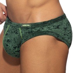 Slip del marchio ADDICTED - Velluto Shady - Bikini Verde - Ref : AD1208 C18