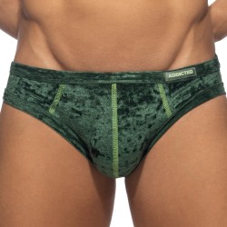 Slip del marchio ADDICTED - Velluto Shady - Bikini Verde - Ref : AD1208 C18