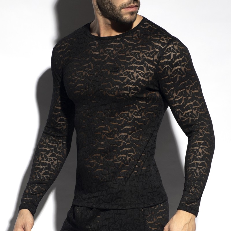 Long Sleeves of the brand ES COLLECTION - Spider - long sleeve T-shirtblack - Ref : TS322 C10