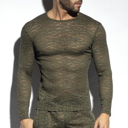 Long Sleeves of the brand ES COLLECTION - Spider - long-sleeved T-shirtkhaki - Ref : TS322 C12