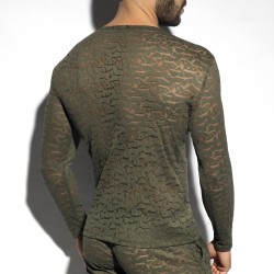 Long Sleeves of the brand ES COLLECTION - Spider - long-sleeved T-shirtkhaki - Ref : TS322 C12