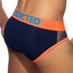 Slip, Tanga de la marque ADDICTED - Slip néon mesh - navy - Ref : AD1218 C09