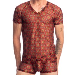 Maniche del marchio L HOMME INVISIBLE - Mandala - T-shirt con scollo a V - Ref : MY73 MAN R09