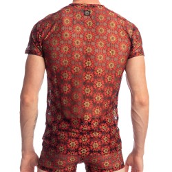 Maniche del marchio L HOMME INVISIBLE - Mandala - T-shirt con scollo a V - Ref : MY73 MAN R09