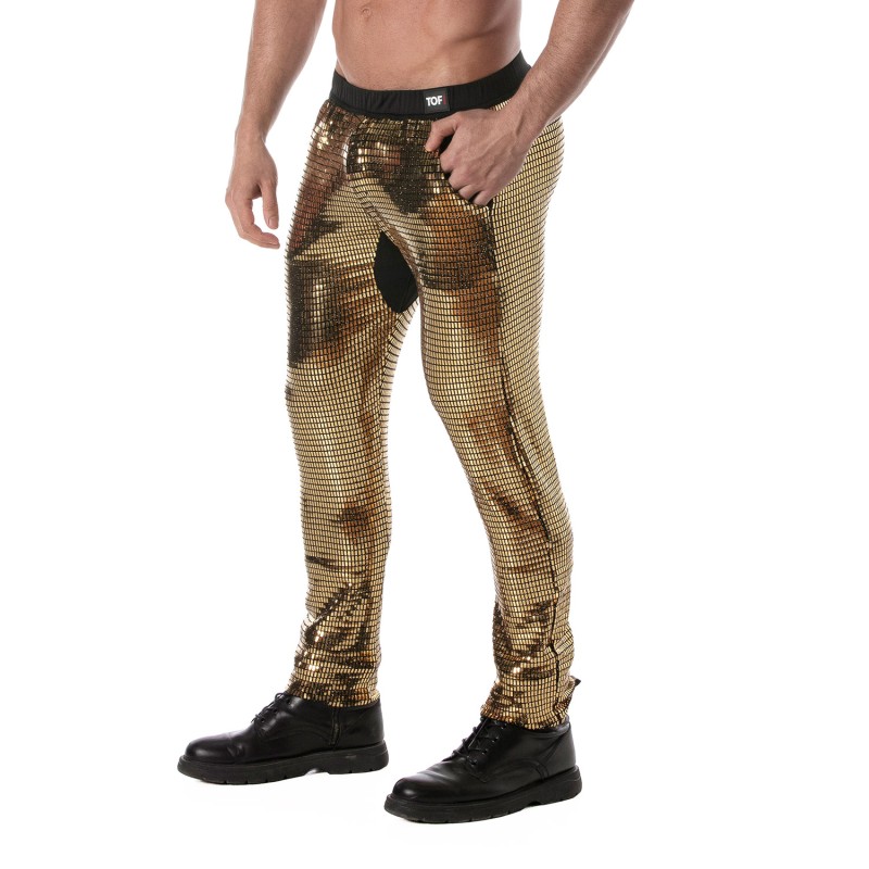 Hosen der Marke TOF PARIS - Tof Paris goldene Paillettenhose - Ref : TOF361O