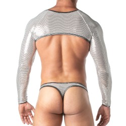 Aprovechar de la marca TOF PARIS - Bolero de lentejuelas de plata Tof Paris - Ref : TOF362A