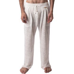 Pantaloni del marchio BARCODE BERLIN - Pantaloni Salvador - bianco - Ref : 92216 200