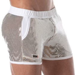 Kurze der Marke TOF PARIS - Tof Paris Silberne Pailletten-Shorts - Ref : TOF358A