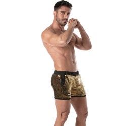 Breve del marchio TOF PARIS - Pantaloncini con paillettes oro Tof Paris - Ref : TOF358O