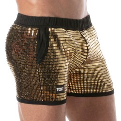 Breve del marchio TOF PARIS - Pantaloncini con paillettes oro Tof Paris - Ref : TOF358O